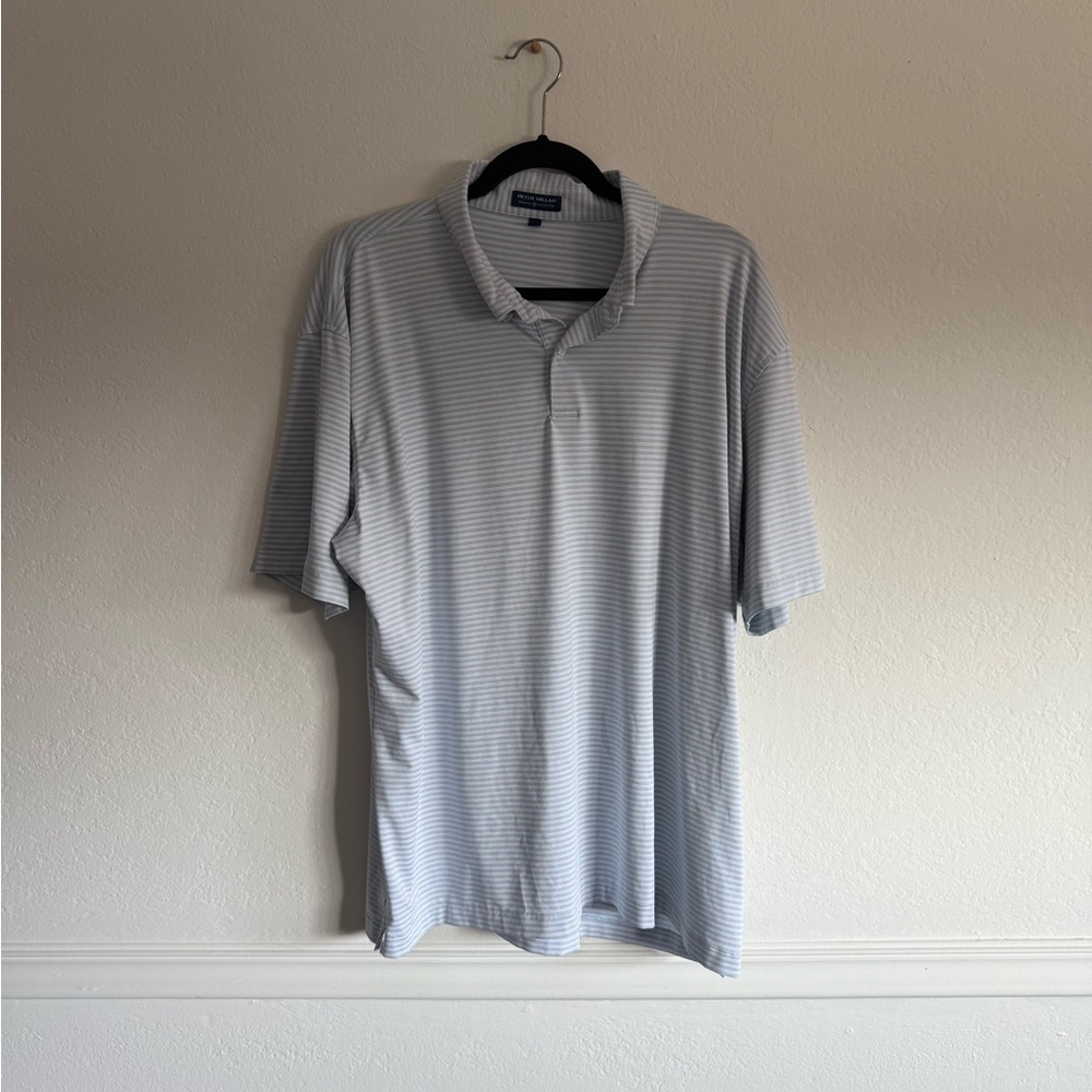 Peter Millar Light Gray Polo Shirt
